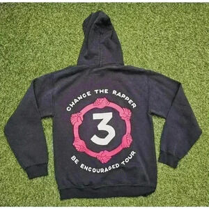 Chance The Rapper Be Encouraged Tour Hoodie Courage Black Pullover Size Small